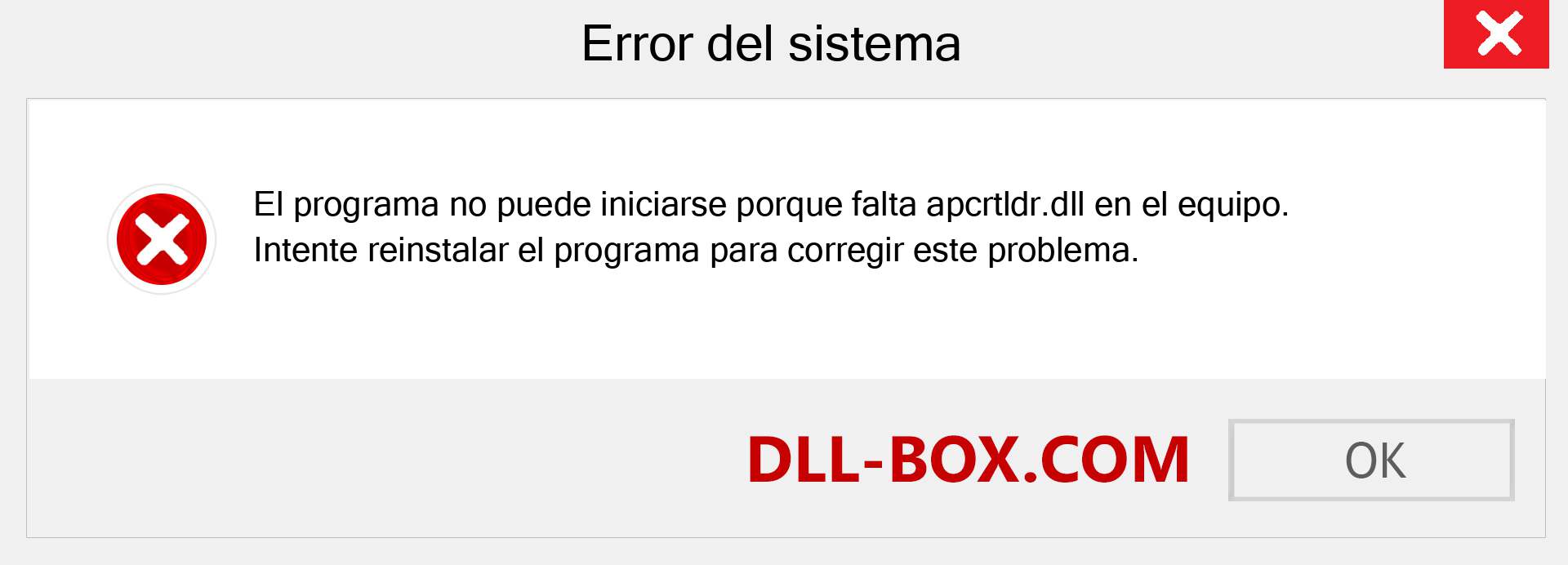 ¿Falta el archivo apcrtldr.dll ?. Descargar para Windows 7, 8, 10 - Corregir apcrtldr dll Missing Error en Windows, fotos, imágenes